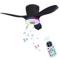LEC016R Lampe de ventilateur de plafond RVB avec haut-parleur Bluetooth